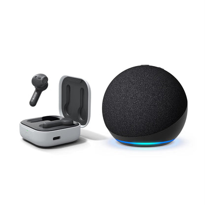 Elevate Your Audio Experience: Echo Dot 5th Gen in Charcoal with Stylish Black Echo Buds (2023 Edition)