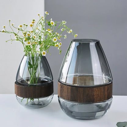 Modern European Style Glass Vase – Elegant Tabletop Décor for Home &amp; Weddings