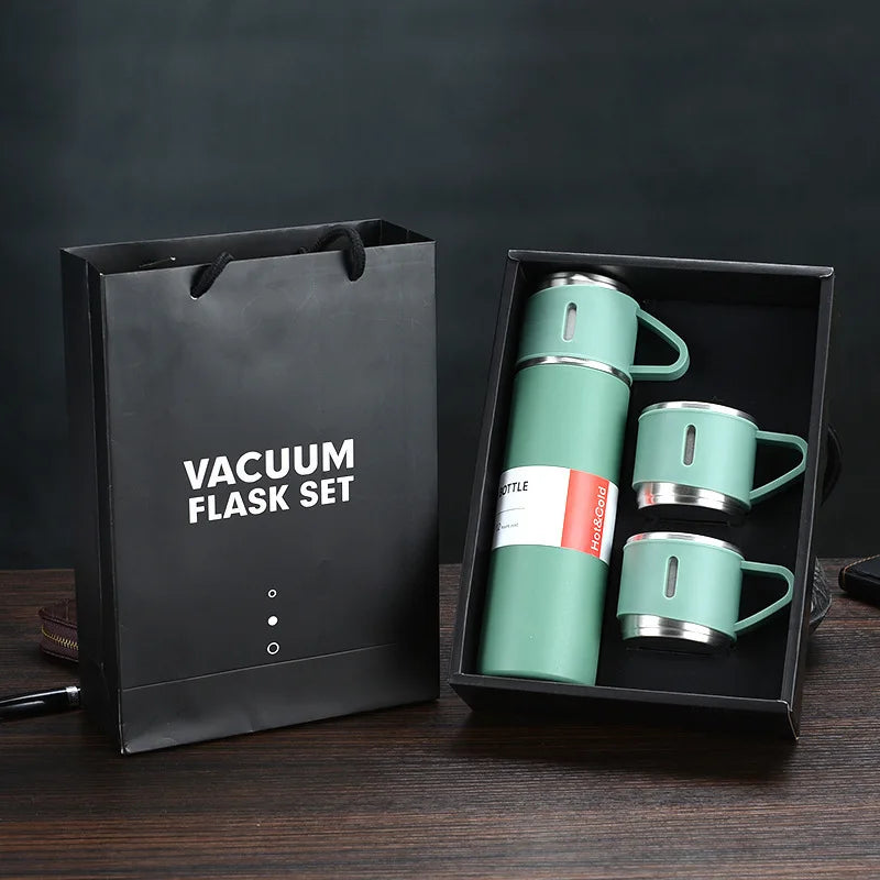 Luxury Stainless Steel Flask &amp; Mug Gift Set – Elegant &amp; Durable