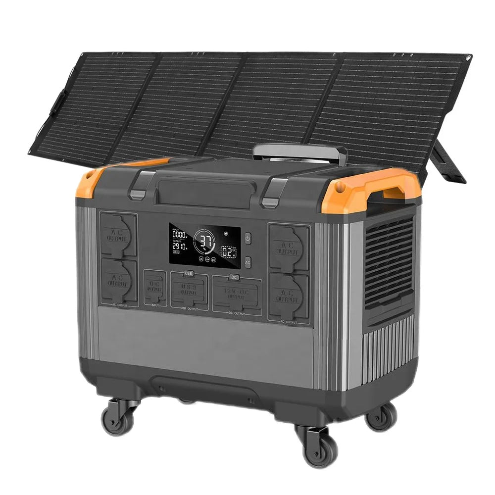 2KW-5KW Silent Portable Solar Generator – EV Charger & Home Backup Power Station