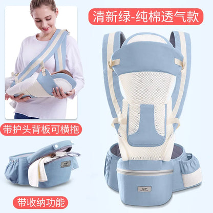 15 in 1 Ergonomic Hip Seat Carrier Cotton Baby Carrier with Hood Front & Back Popular Backpack Outdoor Use Wholesale Cotton