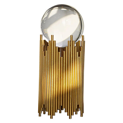 Modern Gold & Crystal Sphere Sculptures – Elegant Home & Office Decor