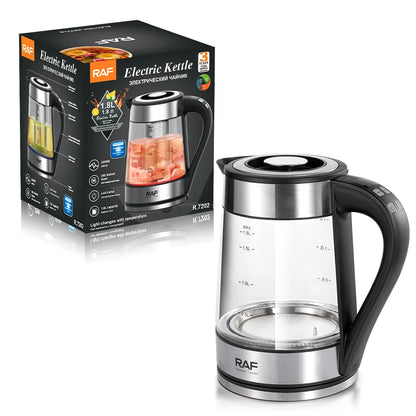 RAF Premium Glass Electric Kettle – Fast Boiling &amp; Stylish Design!