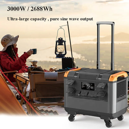 2KW-5KW Silent Portable Solar Generator – EV Charger & Home Backup Power Station