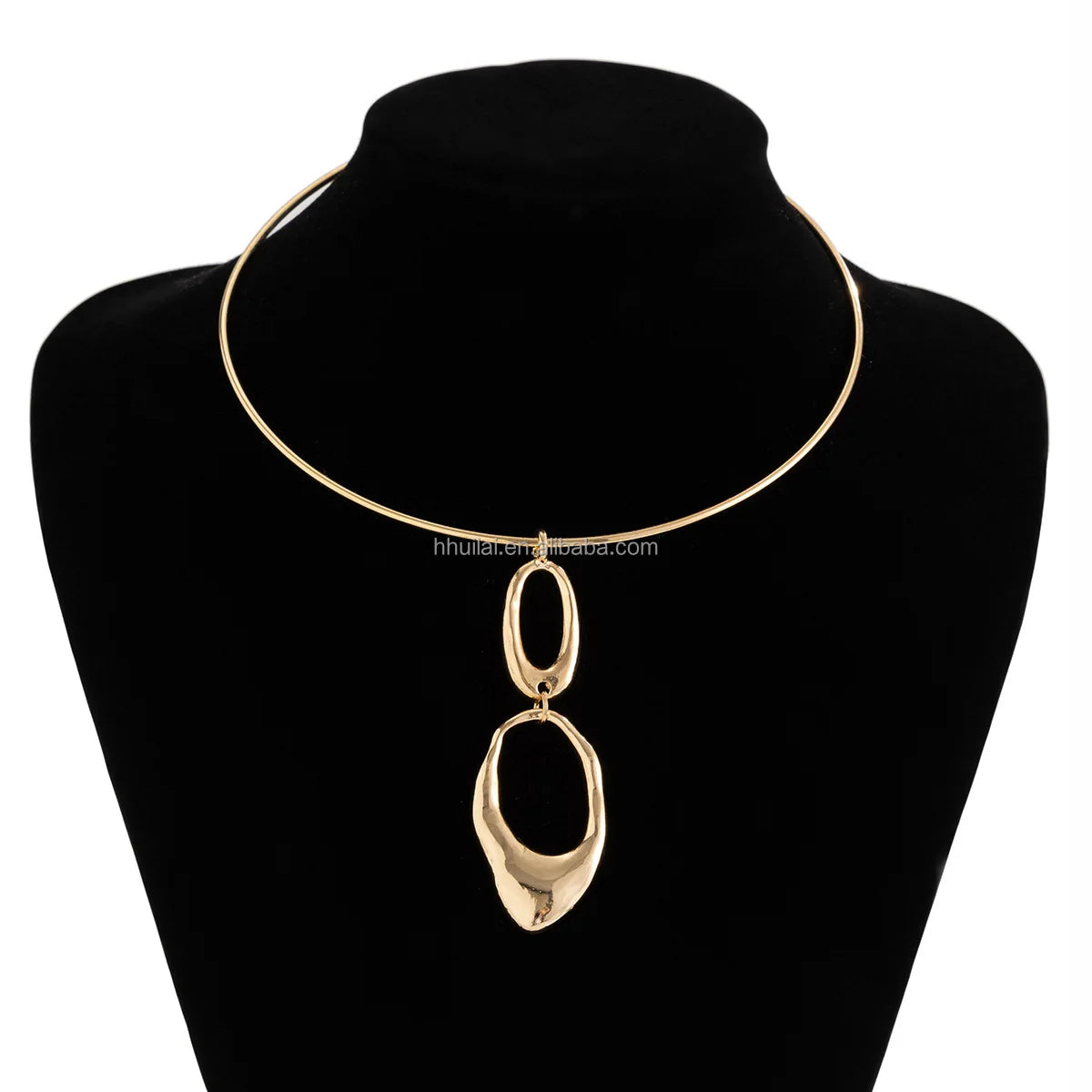 Luxury 3-Piece Jewelry Set – 18K Gold Plated Water Drop Necklace, Choker, Bracelet & Ring