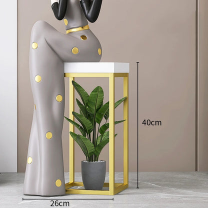 Luxury Elegant Lady Side Table – Chic Art Deco Serving & Display Stand