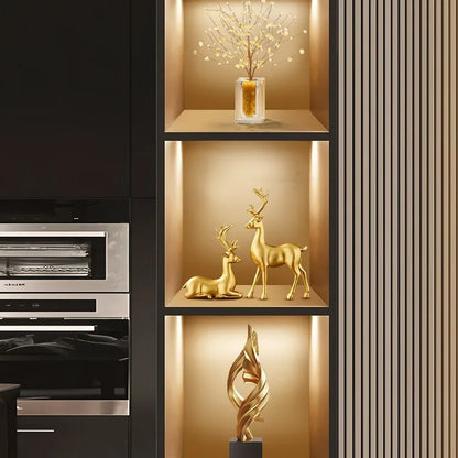 Golden Infinity Sculpture – Modern Luxury Art Decor