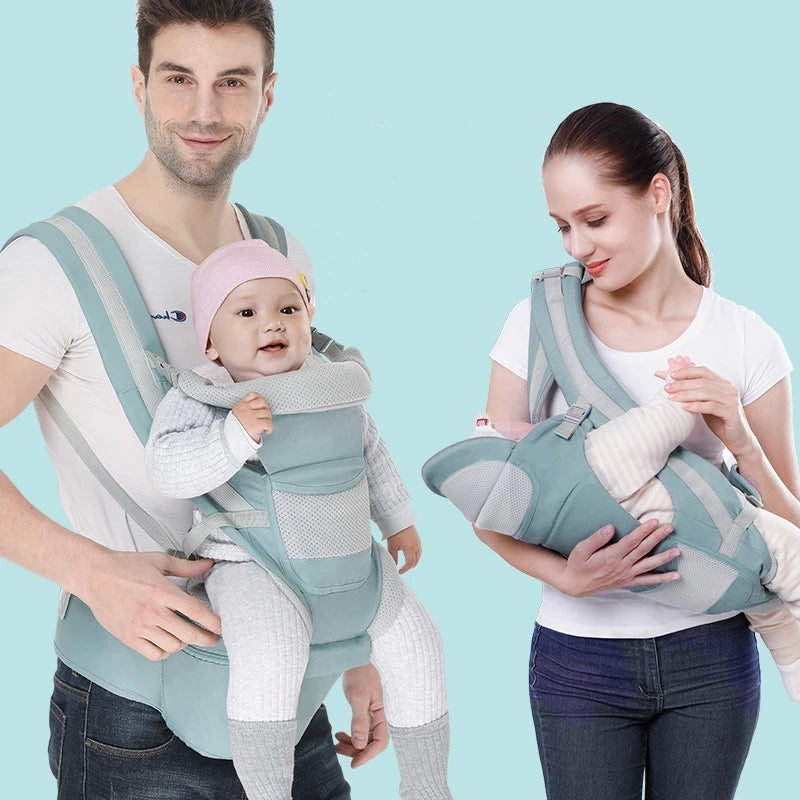 15 in 1 Ergonomic Hip Seat Carrier Cotton Baby Carrier with Hood Front & Back Popular Backpack Outdoor Use Wholesale Cotton