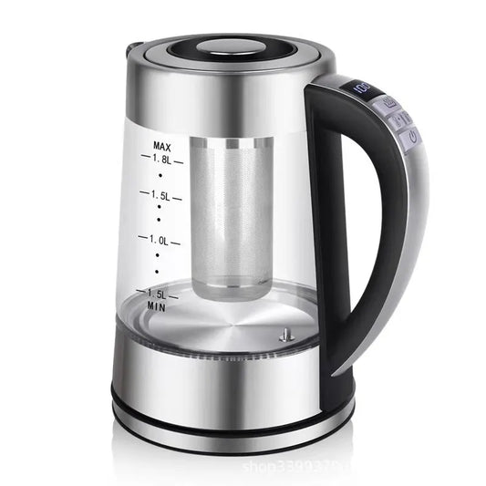 1.8L 1500W Electric Kettle – Fast Boiling, LED Light, Cool-Touch Handle, &amp; Dry Protection