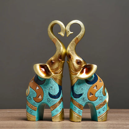 Elegant Elephant Couple Statue – Love, Luck & Harmony Home Décor