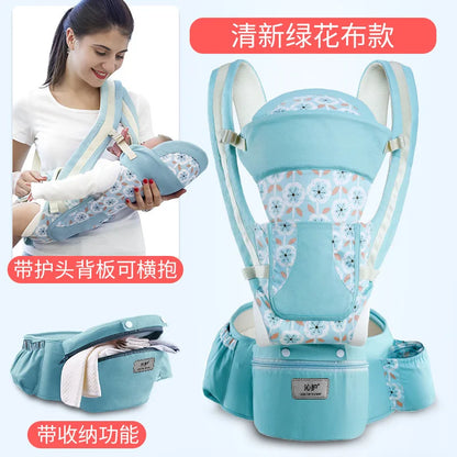 15 in 1 Ergonomic Hip Seat Carrier Cotton Baby Carrier with Hood Front & Back Popular Backpack Outdoor Use Wholesale Cotton