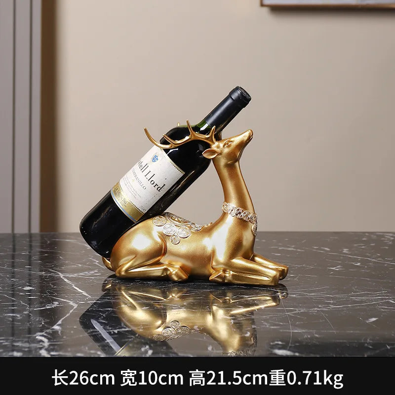 Luxury Gold Deer Wine Holder – Elegant Home & Bar Decor