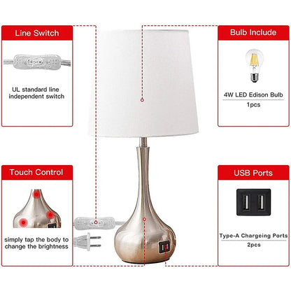 Touch Dimming Vase Table Lamp