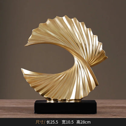 Golden Infinity Sculpture – Modern Luxury Art Decor