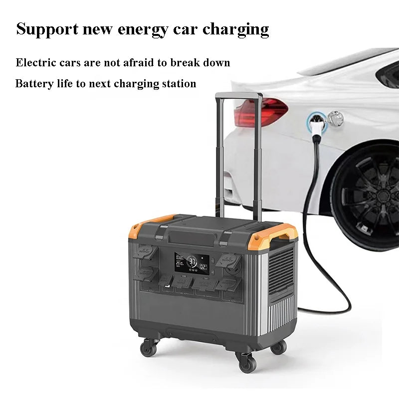 2KW-5KW Silent Portable Solar Generator – EV Charger & Home Backup Power Station