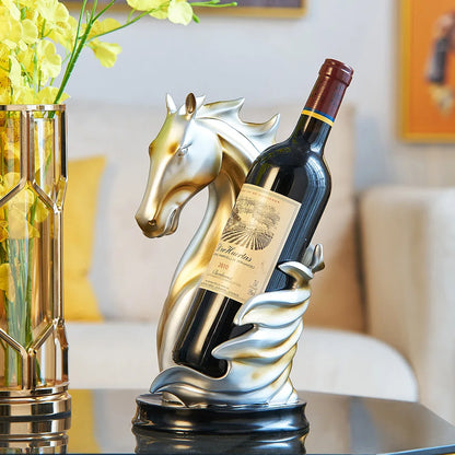 Luxury Horse Wine Bottle Holder – Elegant Bar & Home Decor