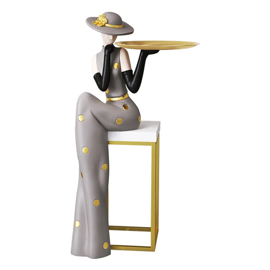 Luxury Elegant Lady Side Table – Chic Art Deco Serving & Display Stand