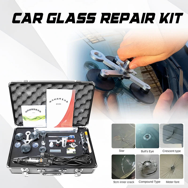 Automobile Broken Glass Repair Kit – Fix Windshield Cracks & Scratches Easily