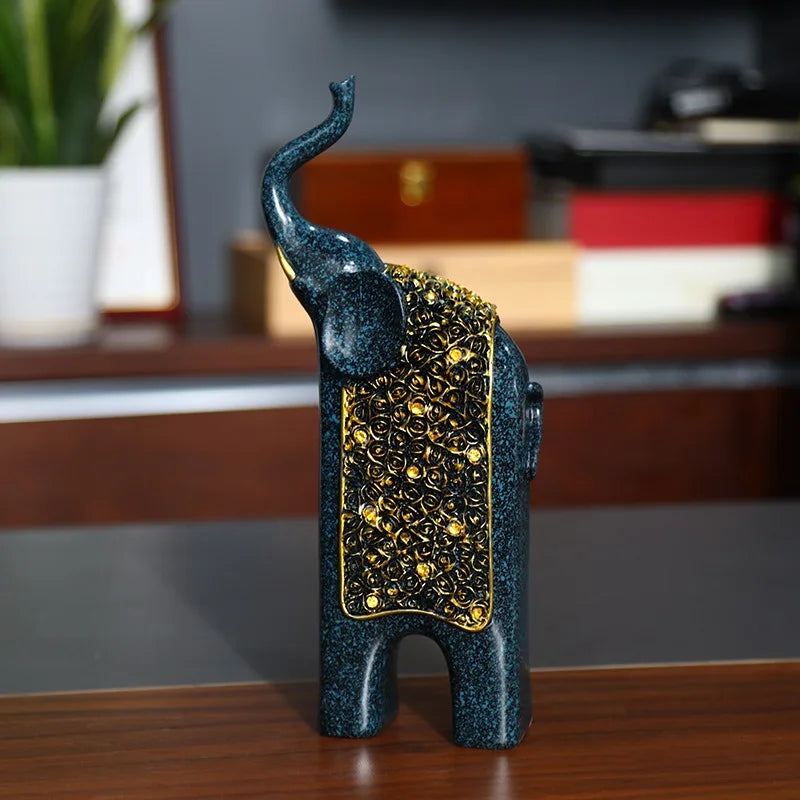 Elegant Good Luck Elephant Statue – Feng Shui Wealth & Prosperity Décor for Home & Office