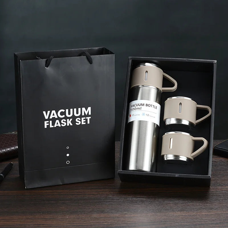 Luxury Stainless Steel Flask &amp; Mug Gift Set – Elegant &amp; Durable