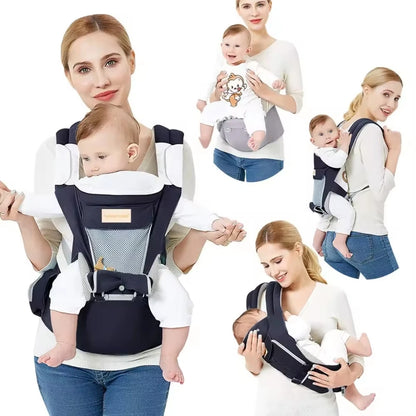 15 in 1 Ergonomic Hip Seat Carrier Cotton Baby Carrier with Hood Front & Back Popular Backpack Outdoor Use Wholesale Cotton