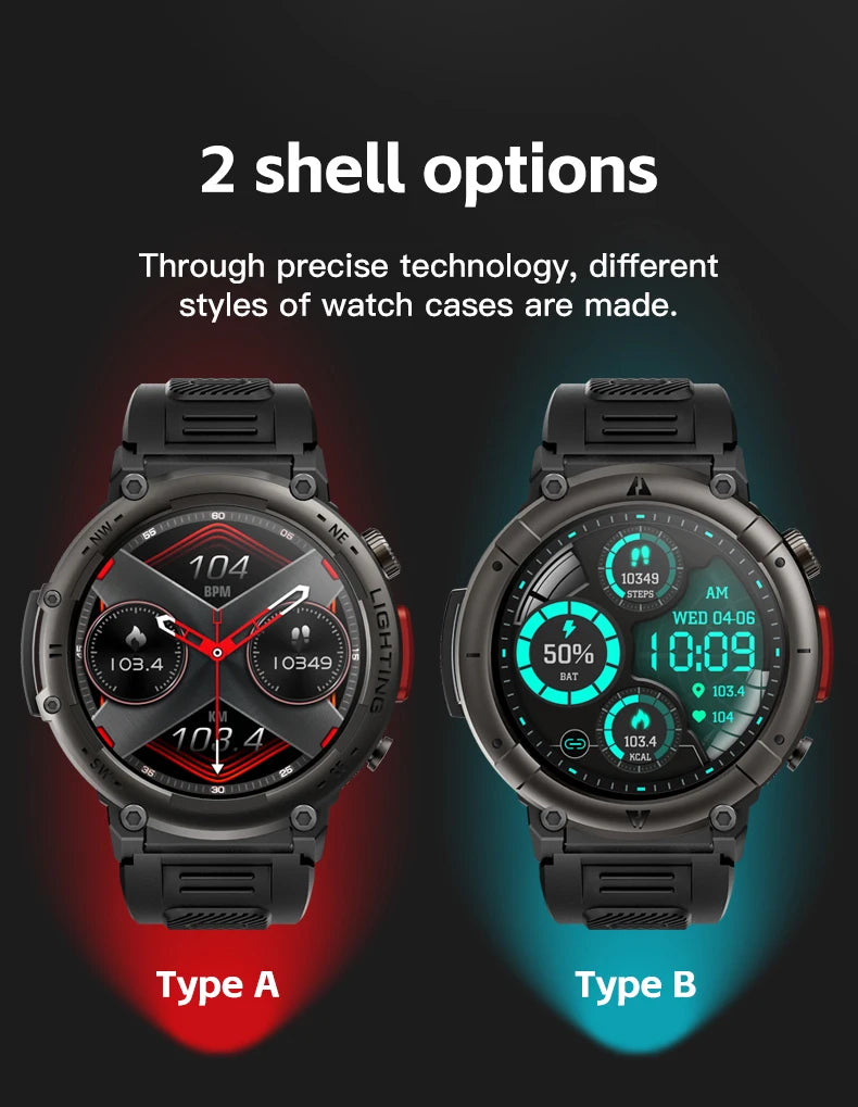 New Arrival Smartwatch – Heart Rate Monitor, FitCloudPro, IP67 Waterproof, Flashlight, Outdoor Smartwatch