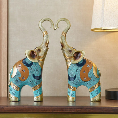 Elegant Elephant Couple Statue – Love, Luck & Harmony Home Décor