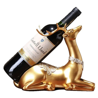 Luxury Gold Deer Wine Holder – Elegant Home & Bar Decor