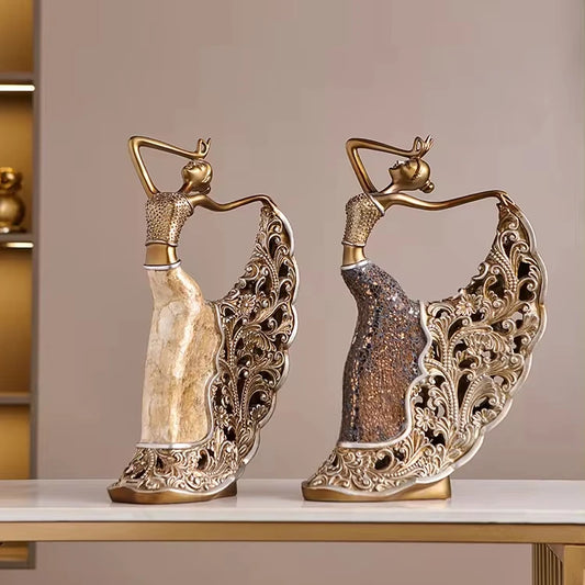 Elegant Dancing Lady Sculpture – Luxury Home & Office Decor