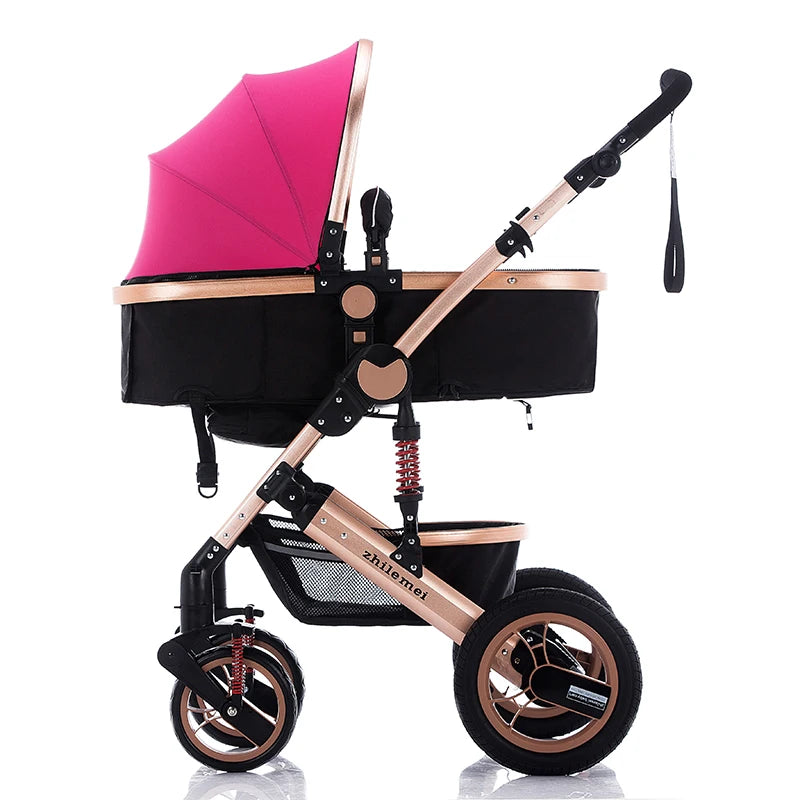 Luxury 3-in-1 Baby Stroller with Car Seat & Bassinet – All-Terrain Travel System