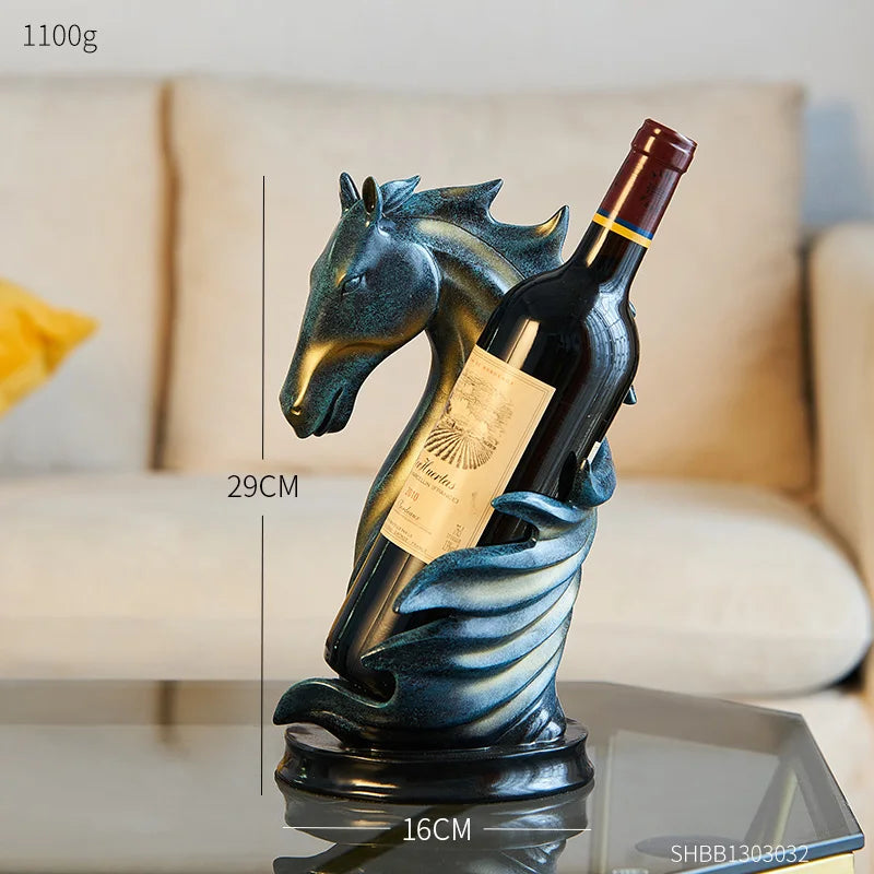 Luxury Horse Wine Bottle Holder – Elegant Bar & Home Decor