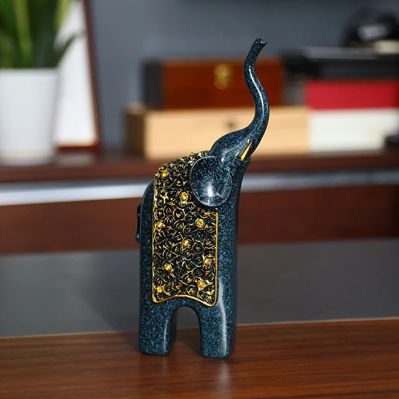 Elegant Good Luck Elephant Statue – Feng Shui Wealth & Prosperity Décor for Home & Office