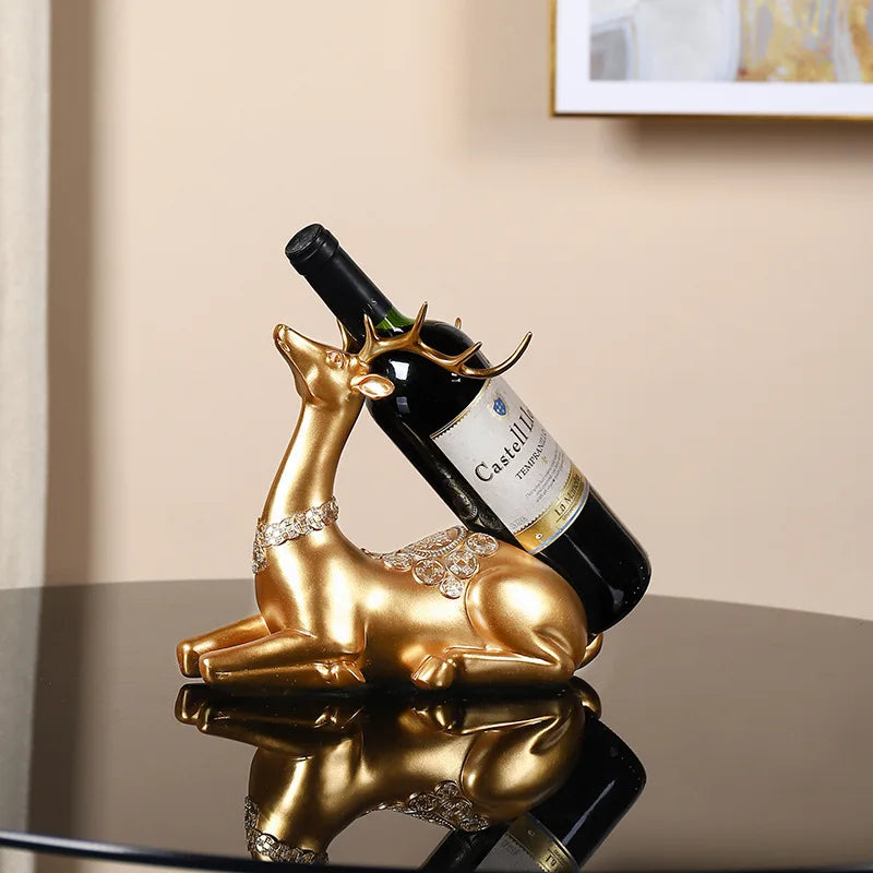 Luxury Gold Deer Wine Holder – Elegant Home & Bar Decor