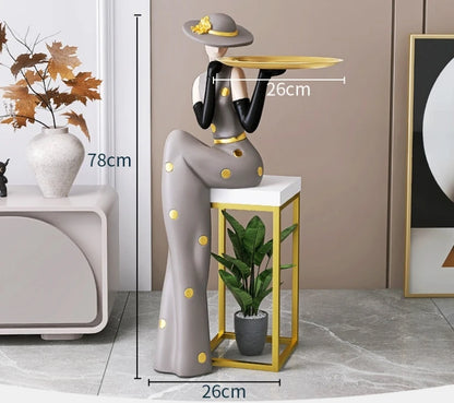 Luxury Elegant Lady Side Table – Chic Art Deco Serving & Display Stand