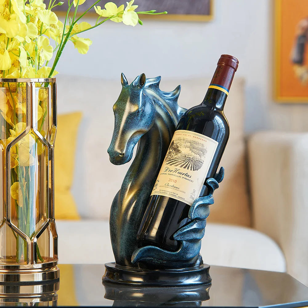 Luxury Horse Wine Bottle Holder – Elegant Bar & Home Decor