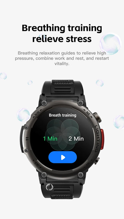 New Arrival Smartwatch – Heart Rate Monitor, FitCloudPro, IP67 Waterproof, Flashlight, Outdoor Smartwatch