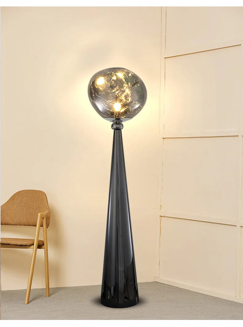 Elegant Glow Glass Floor Lamp – Stylish & Versatile Lighting for Any Space