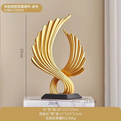 Golden Infinity Sculpture – Modern Luxury Art Decor