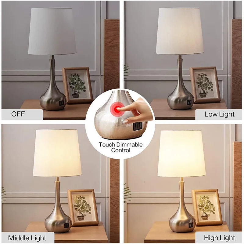 Touch Dimming Vase Table Lamp