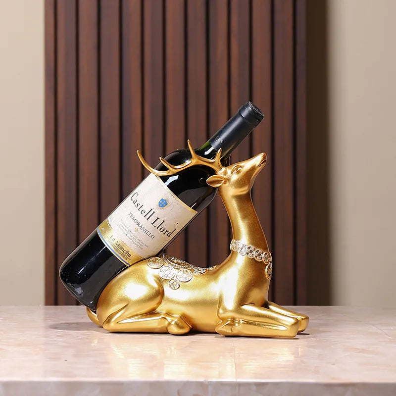 Luxury Gold Deer Wine Holder – Elegant Home & Bar Decor