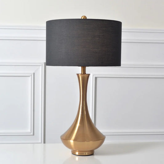 Luxury Gold & Black Table Lamp – Modern Elegance for Home & Office