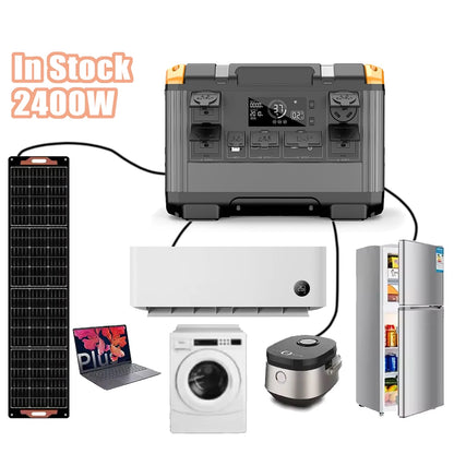 Portable Power Station – 2000W/600W/500W LiFePO4 Solar Generator for Home & Outdoor Camping