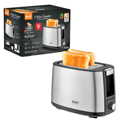 Stylish Stainless Steel 2-Slice Toaster – Fast & Even Toasting, Perfect for Bread & Sandwiches