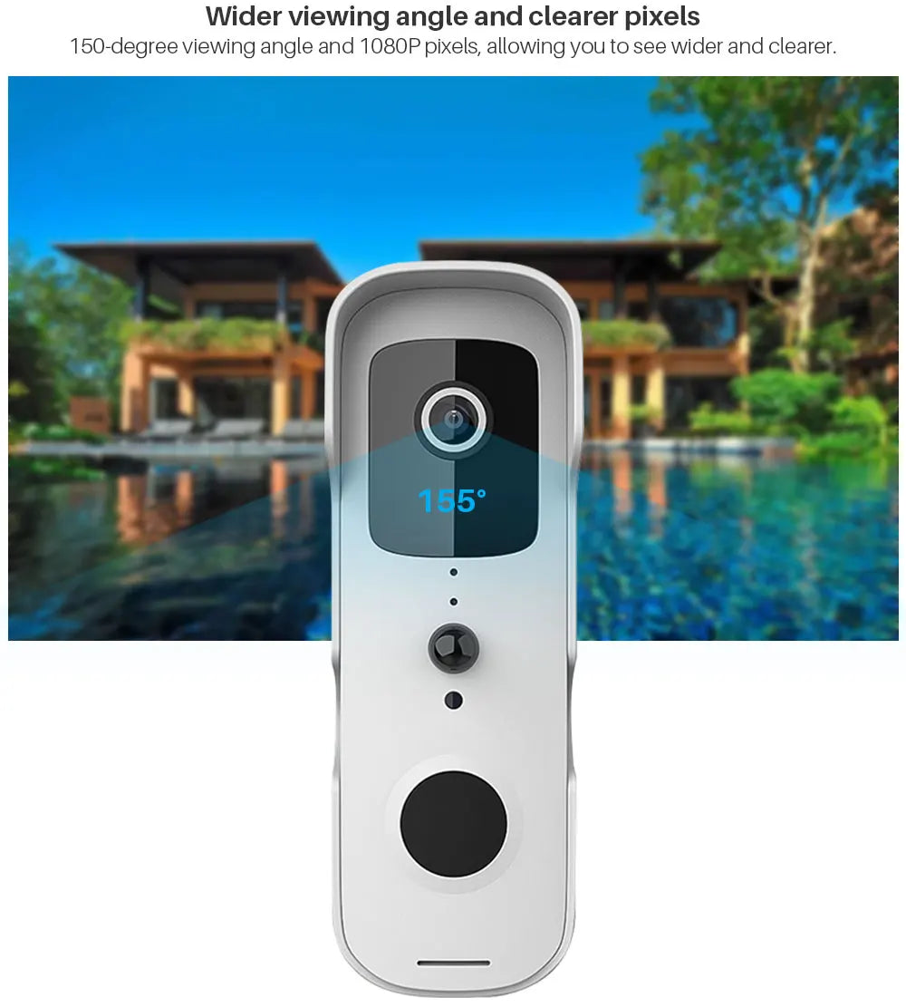 Innovative Tuya Smart Video Doorbell - 1080P WiFi Video Intercom with Two-Way Audio, Compatible with Alexa Echo Show and Google Home