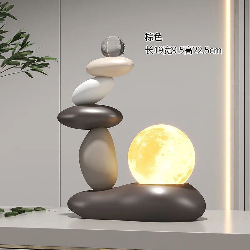 Zen Balance Stone Hourglass – Modern Sand Timer & Decorative Sculpture