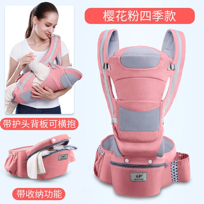 15 in 1 Ergonomic Hip Seat Carrier Cotton Baby Carrier with Hood Front & Back Popular Backpack Outdoor Use Wholesale Cotton