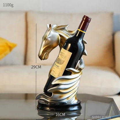 Luxury Horse Wine Bottle Holder – Elegant Bar & Home Decor