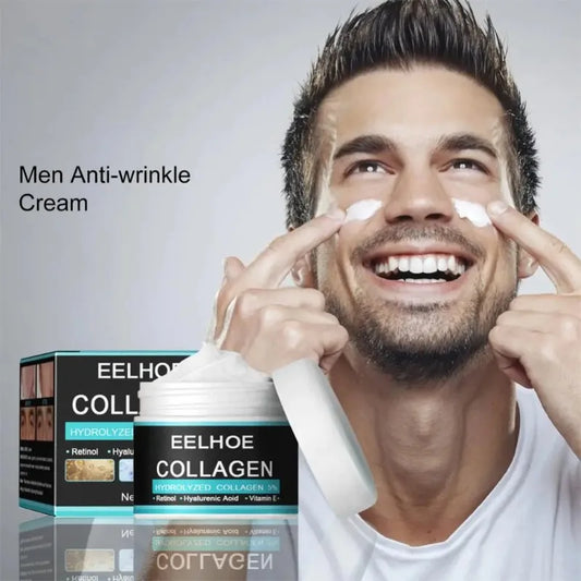 Revitalize Your Skin: Men's Collagen Anti-Wrinkle Cream for Youthful, Firm, and Radiant Complexion - Enriched with Hyaluronic Acid and Whitening Benefits!