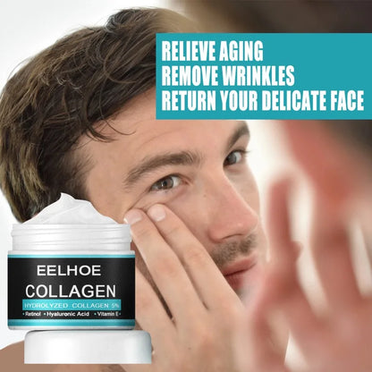 Revitalize Your Skin: Men's Collagen Anti-Wrinkle Cream for Youthful, Firm, and Radiant Complexion - Enriched with Hyaluronic Acid and Whitening Benefits!