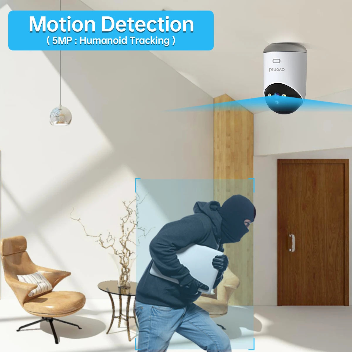 Lenovo 3MP WiFi Smart Home Indoor Security Camera - Wireless IP Surveillance with Auto Tracking for Enhanced Safety and Baby Monitoring